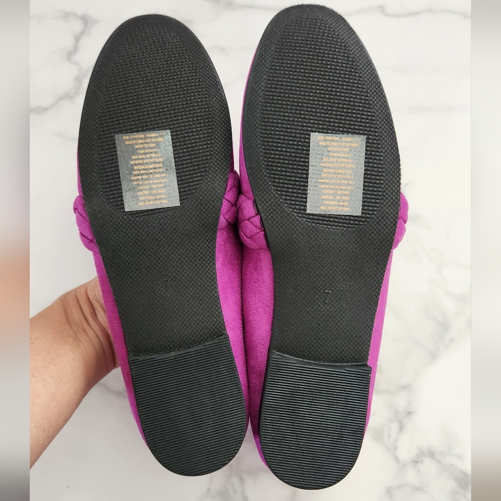 Studio 1886 Flat Braided Loafers Size 7 Purple Color - Picture 5 of 12